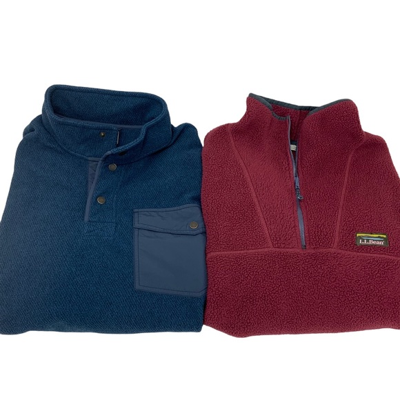 L.L. Bean Other - L.L. Bean Bundle- Two Mens Sweater Fleece Pull Over.  Size Large.